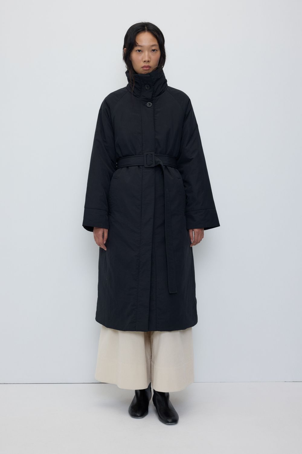 Rita Row | Long padded black coat - waterproof