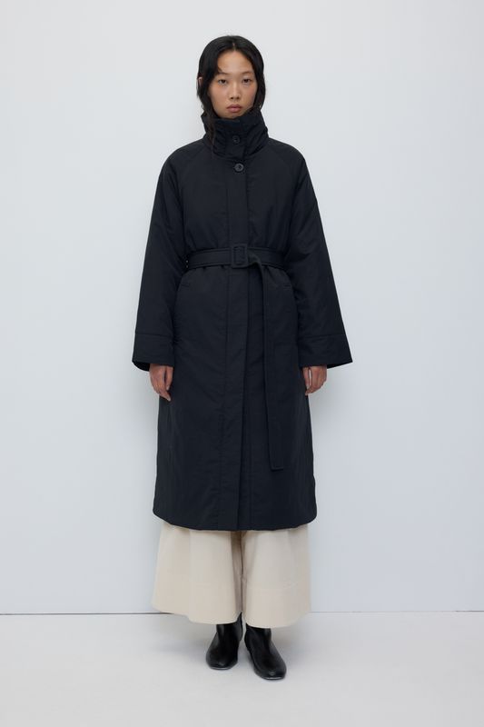 Rita Row | Long padded black coat - waterproof