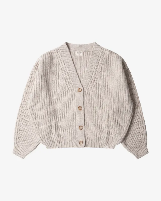 Matona | Organic knit cardigan salt - wool &amp; organic cotton