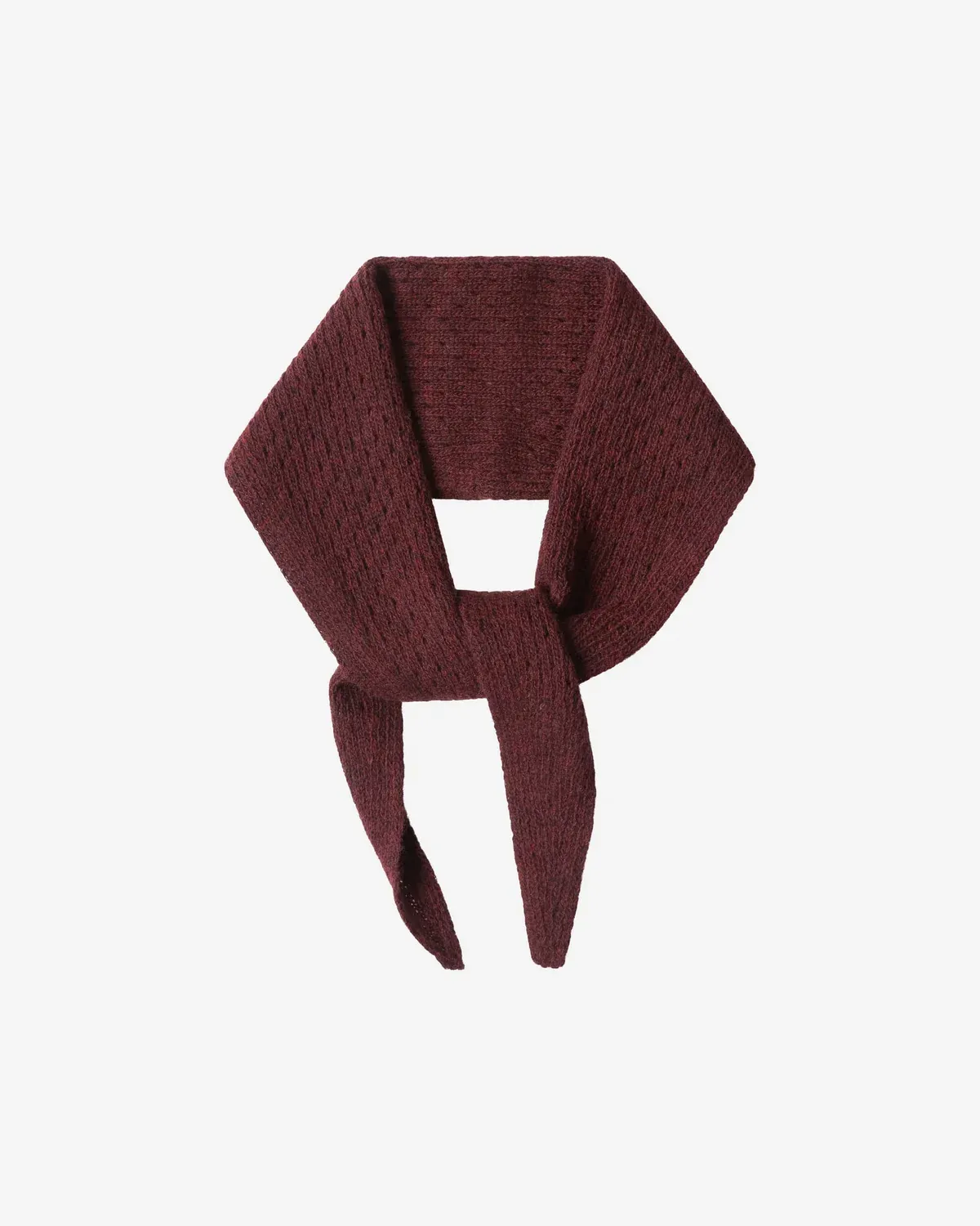 Matona | Wool bandana scarf wine - wool &amp; organic cotton