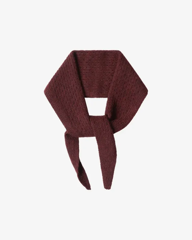 Matona | Wool bandana scarf wine - wool &amp; organic cotton