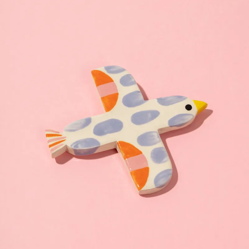Ana Seixas | Ceramic bird lilac - handmade in Portugal