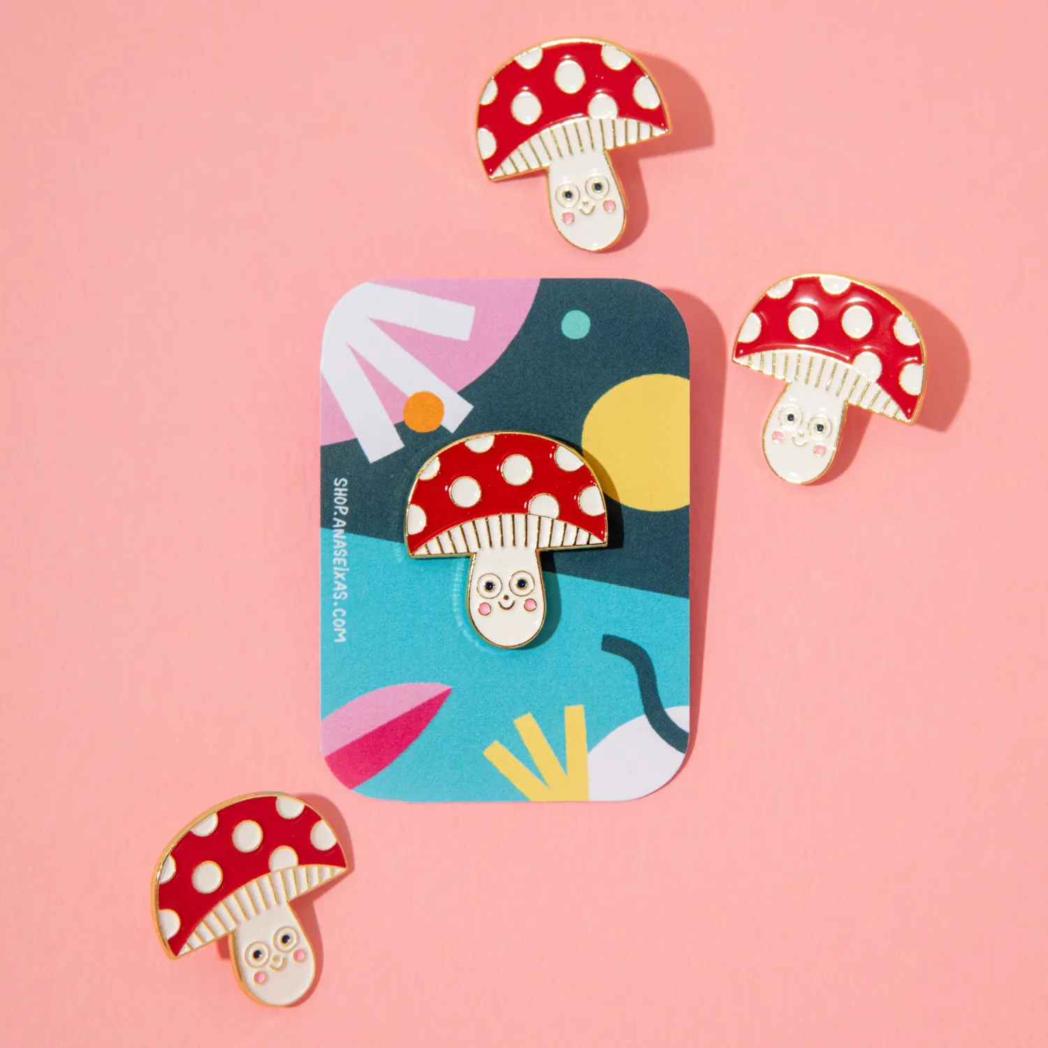 Ana Seixas | Enamel pin mushroom - different designs available