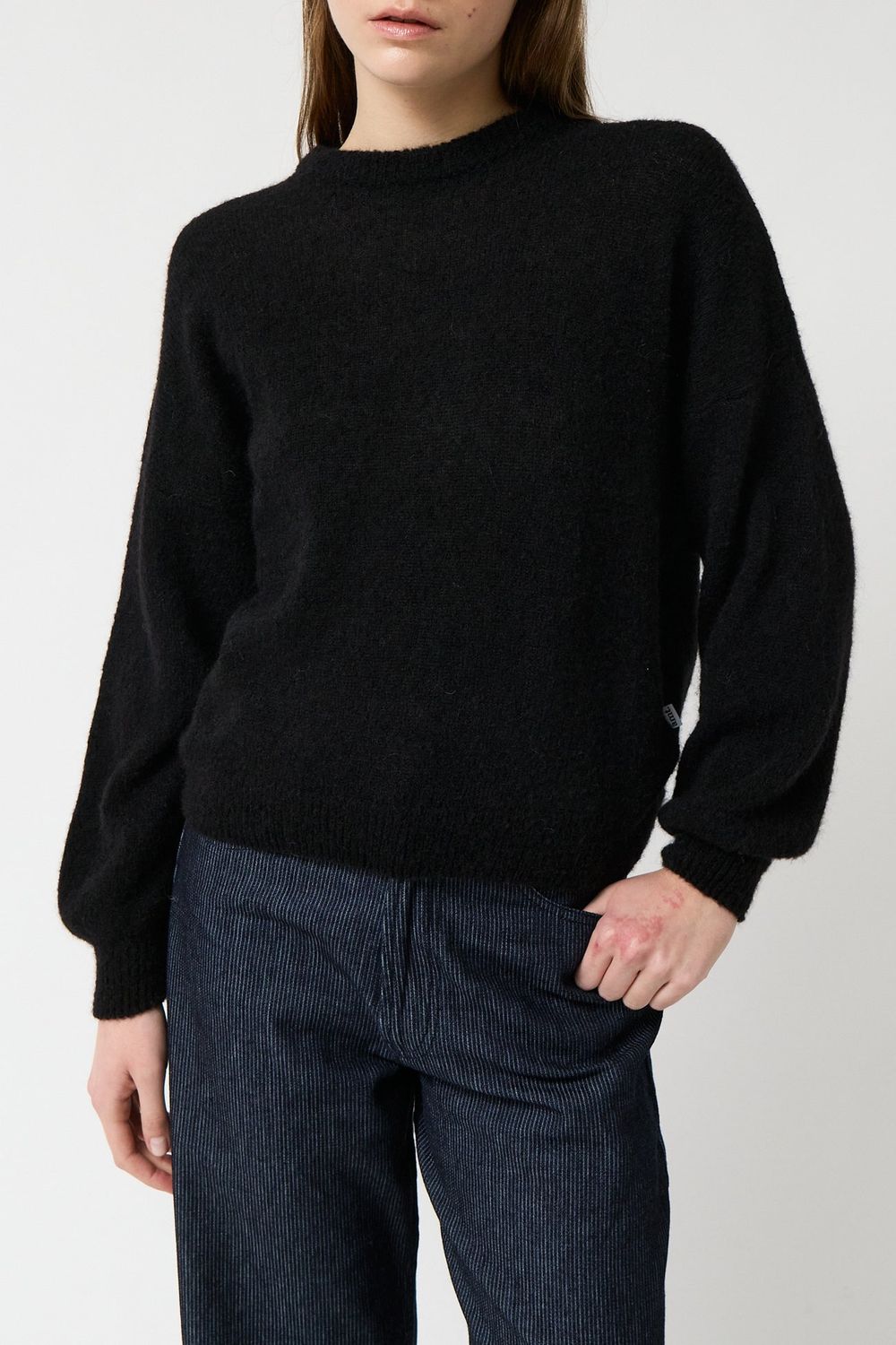 amt. Studio | Galeta sweater baby alpaca &amp; merino wool - black - made in Spain