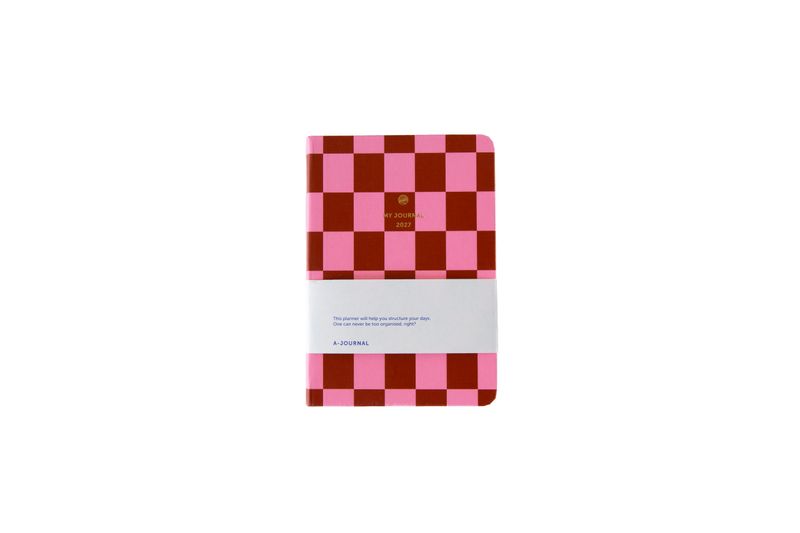 A-journal | A6 pocket Journal Diary 2027 - pink and red - with weekly overviews