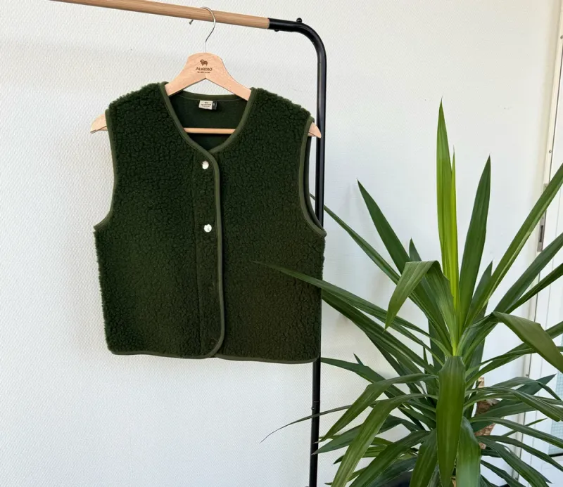 Alwero | Bodywarmer "TYB" merino wool dark green - made in Poland