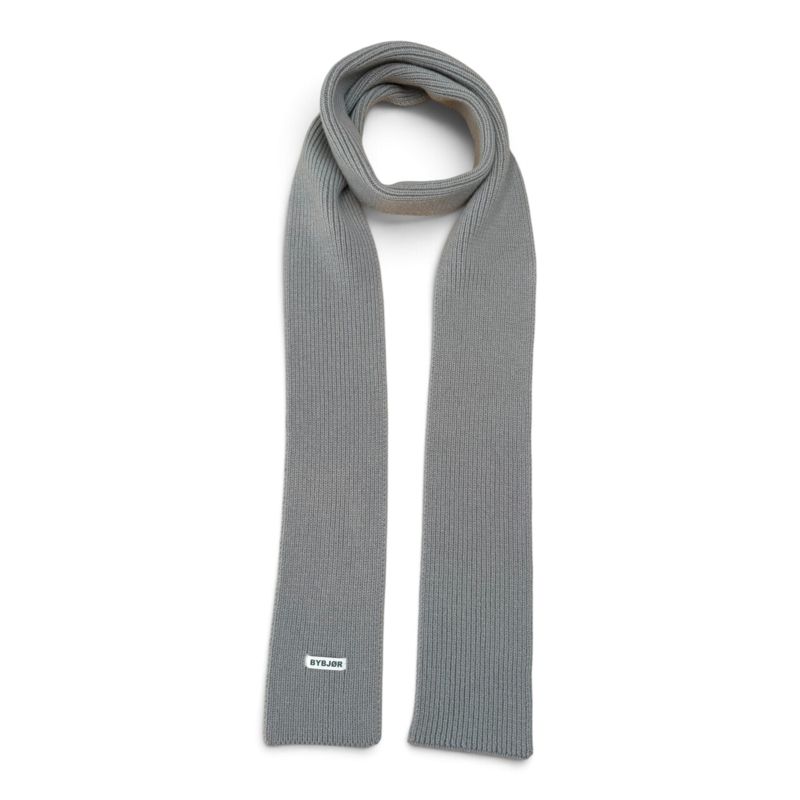 Bybjor | Chunky merino wool ribbon scarf - ice blue