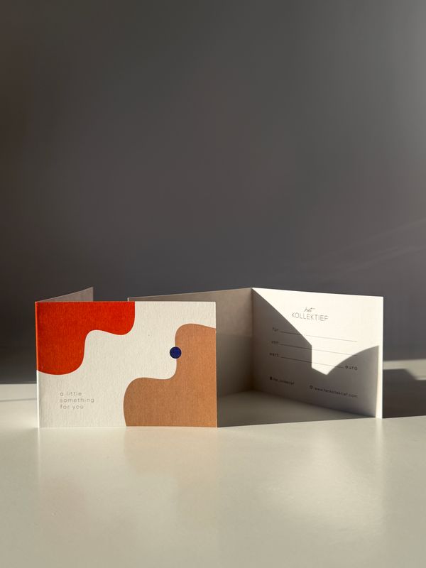 Gift Card Gutscheinkarte - terra brown - a little something for you