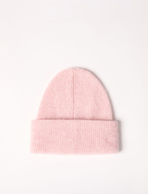 Maradji | Pink alpaca wool beanie - knitted in Italy