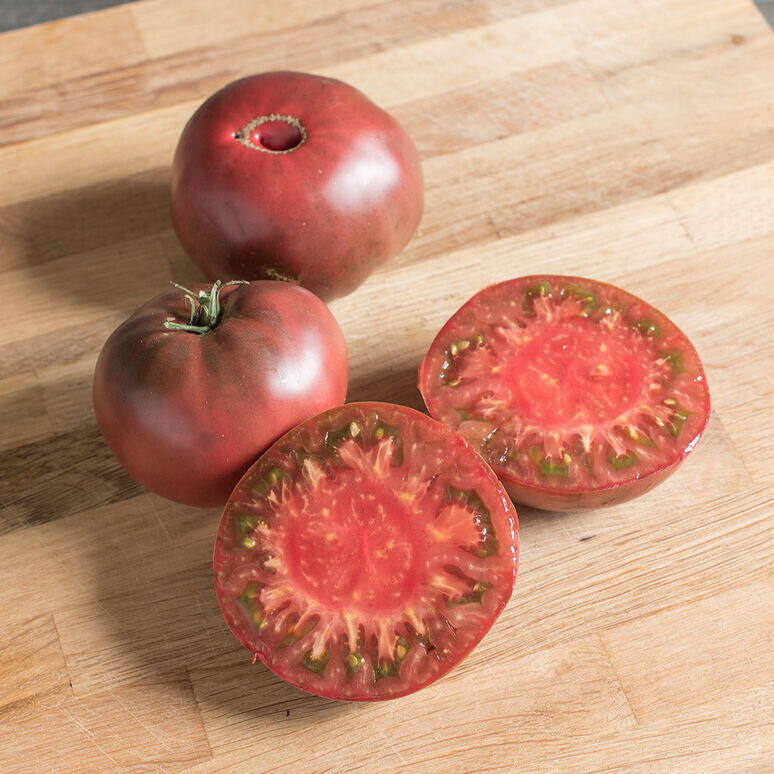 Heirloom Slicing Tomato, 'Cherokee Purple', 4" Eco Pot