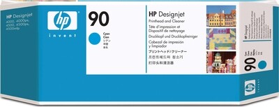 HP No. 90 Cyan Printhead and Cleaner HP No. 90 Cyan Printhead and Cleaner
