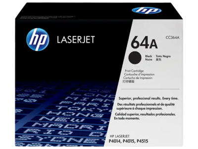 HP LASERJET 10K BLACK TONER CARTRIDGE CONTAINS ONE HP LASERJET CC364A STANDARD CAPACITY BLACK PRINT CARTRIDGE. PRINTS APPROXIMATELY 10 000 PAGES USING THE ISO/IEC 19752 YIELD STANDARD. HP LASERJET 10K BLACK TONER CARTRIDGE CONTAINS ONE HP LASERJET CC364A STANDARD CAPACITY BLACK PRINT CARTRIDGE. PRINTS APPROXIMATELY 10 000 PAGES USING THE ISO/IEC 19752 YIELD STANDARD.