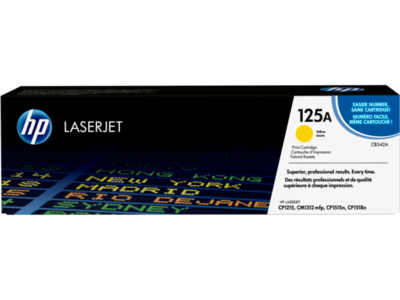 HP 125A Yellow Original Laserjet Toner Cartridge (1400 pages)(CB542A) (CB542A)