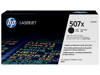 HP 507X High Yield Black Original Laserjet Toner Cartridge (11 000 pages) (CE400X) (CE400X)