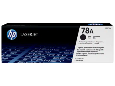 HP LASERJET P1566/P1606 BLACK PRINT CARTRIDGE HP STANDARD CAPACITY PRINT CARTRIDGE WITH SMART PRINTING TECHNOLOGY. 2100 PAGES @ 5% (CE278A) HP LASERJET P1566/P1606 BLACK PRINT CARTRIDGE HP STANDARD CAPACITY PRINT CARTRIDGE WITH SMART PRINTING TECHNOLOGY. 2100 PAGES @ 5% (CE278A)