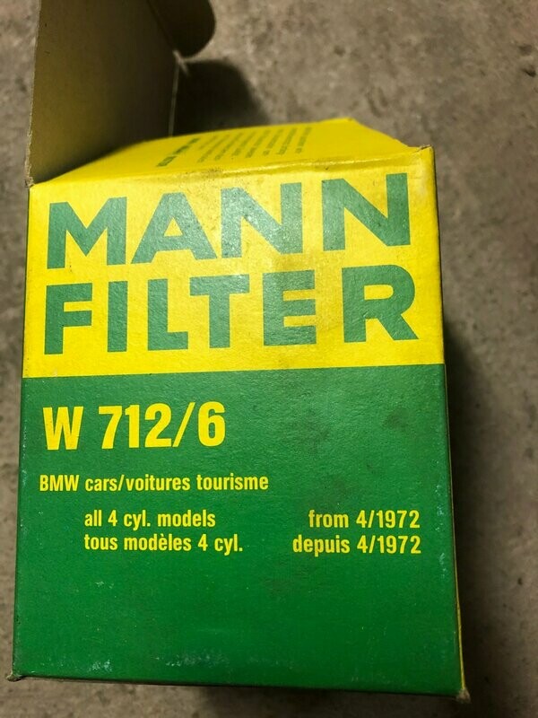 Ölfilter BMW e6 e10 e12 e21 e28 e30 4 Zylinder 1502-2002 315-320/4  518 520/4