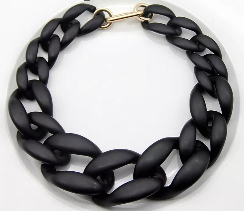 Acrylic Chain Necklace with Alloy Hook