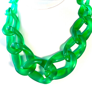 Green Large Chain Necklace