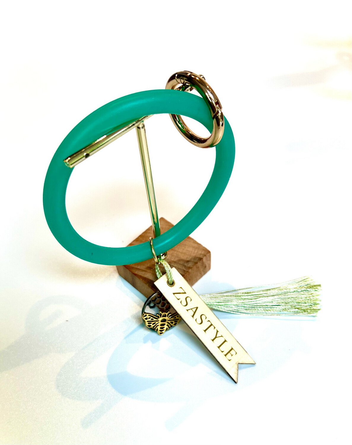 O Key Ring, Colours: Teal