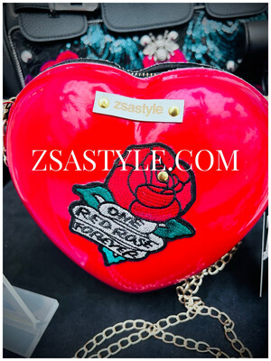 Heart and rose Clutch/ Hand Bag