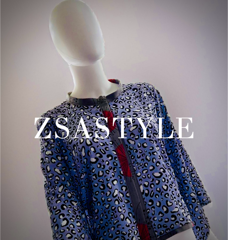 Leopard print balero kimono