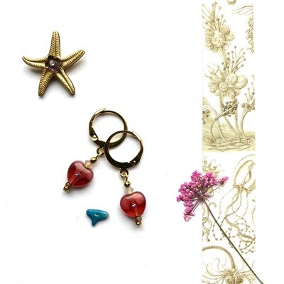 Vintage heart earrings