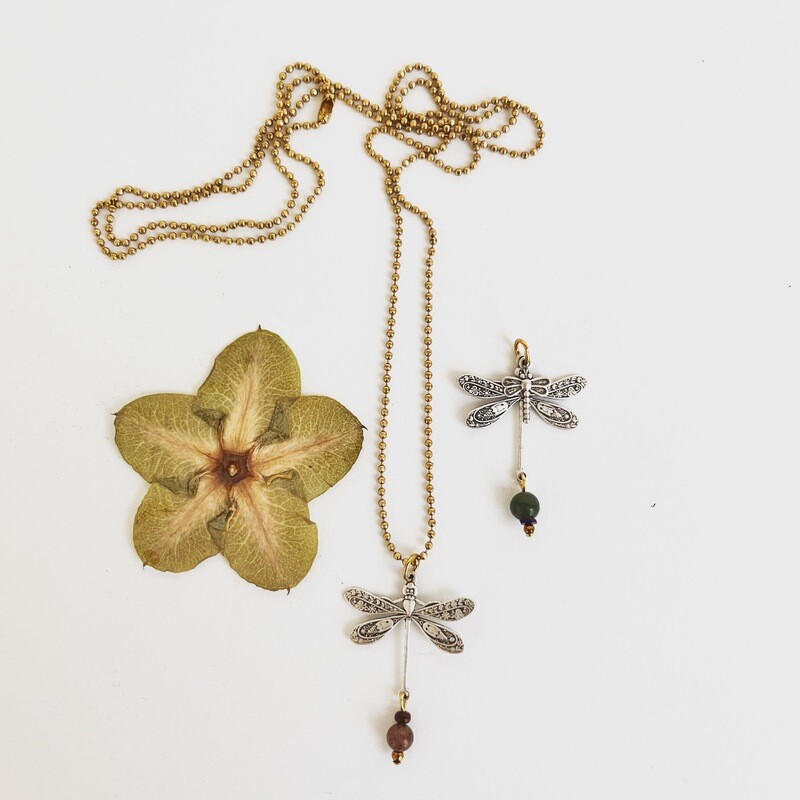 Silver Lining dragonfly ballchaim
