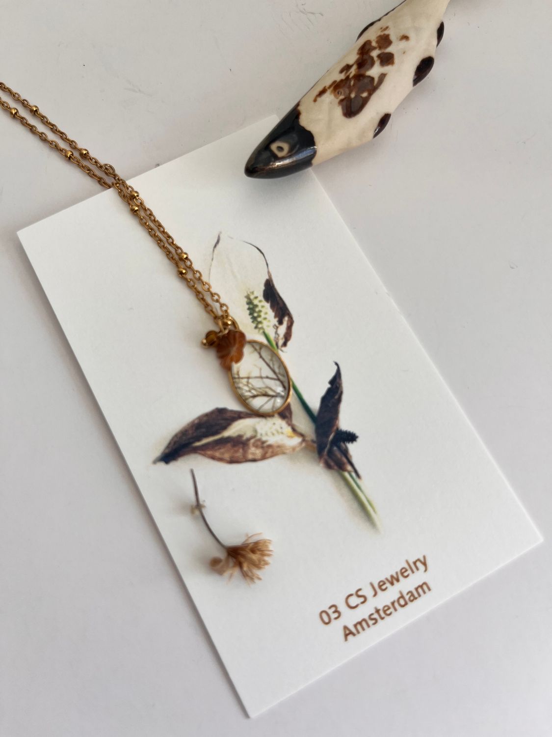Twigs/takjes cameo necklace