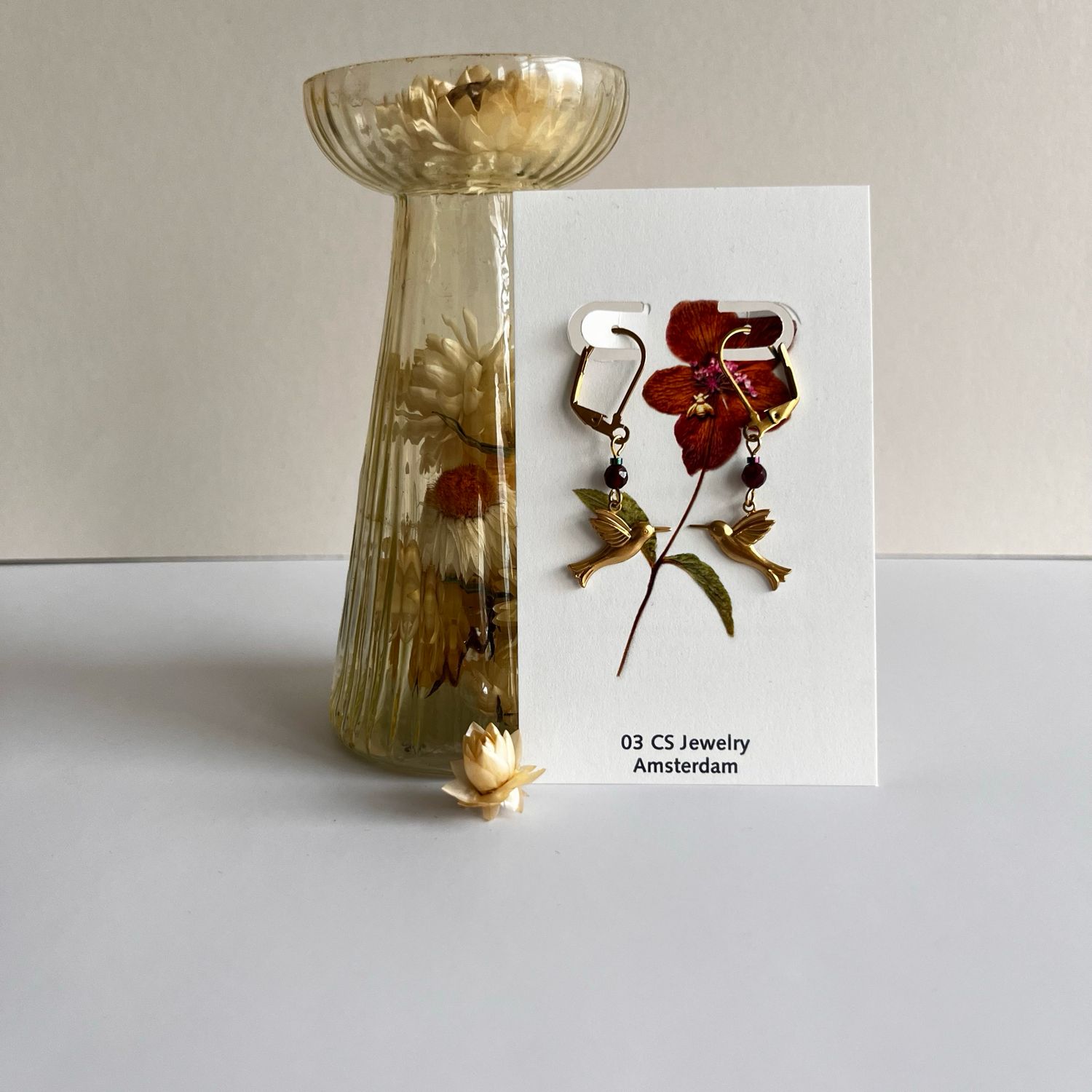 The hummingbird earrings