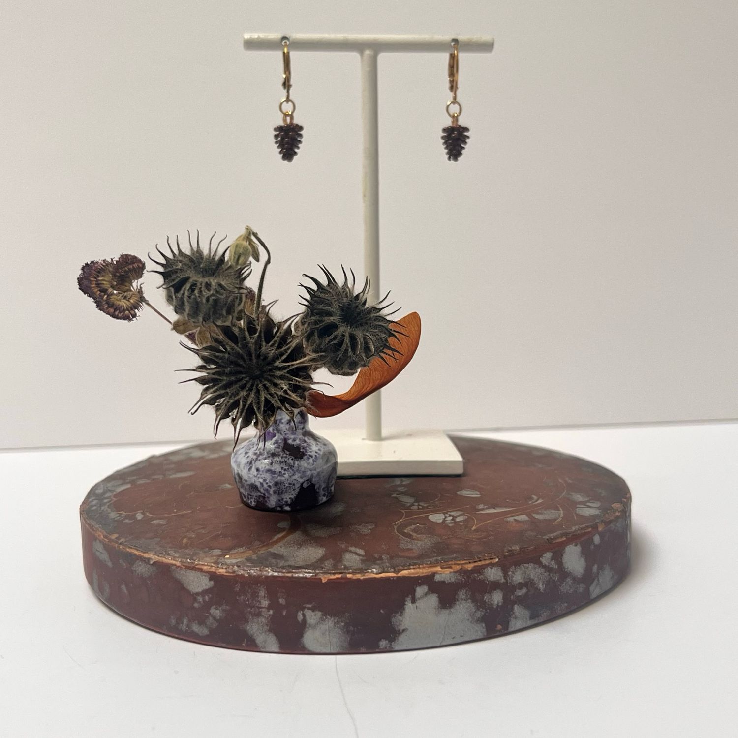 Dennenappeltjes/ pinecones earrings
