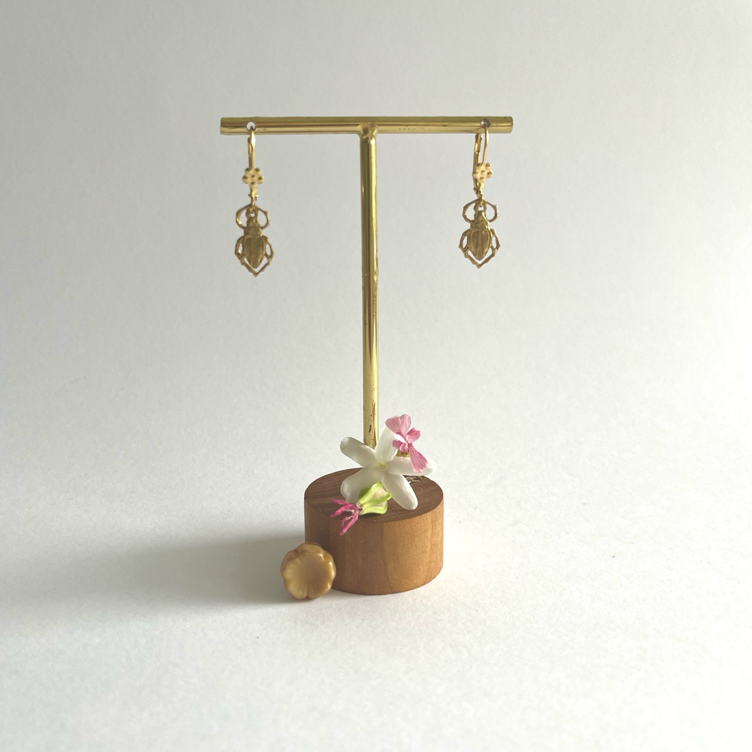 Happy beetle earrings