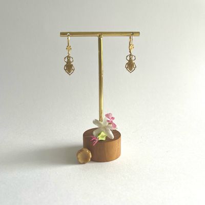 Happy beetle earrings
