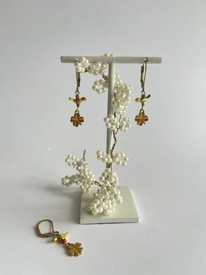 Petit bird &amp; lucky clover earrings