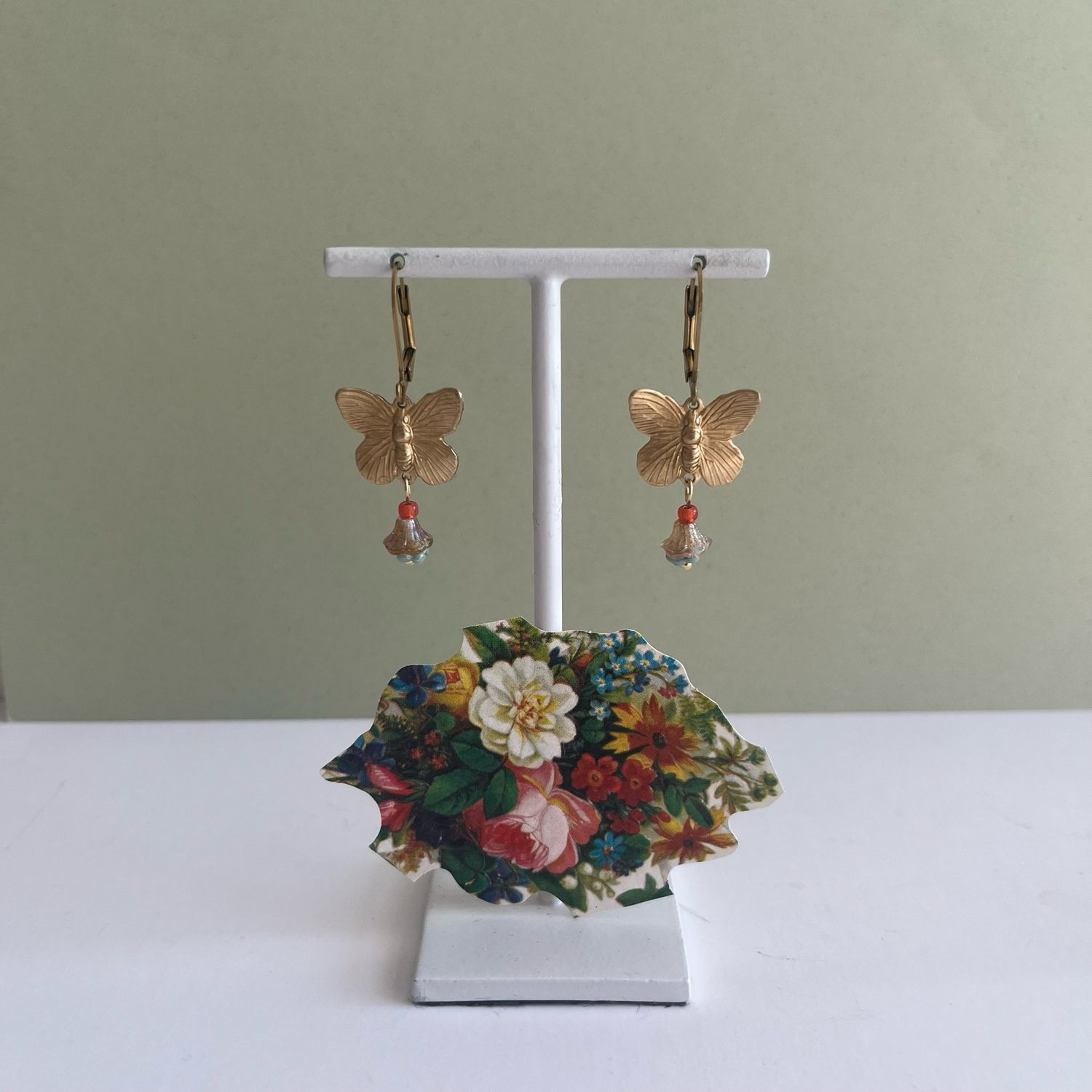 Butterfly mother of pearl earrings