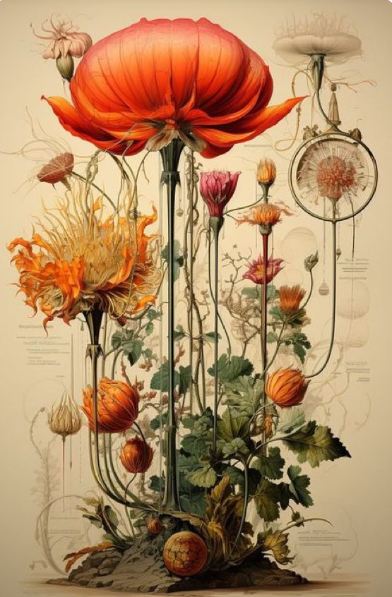 Cameo poppy &amp; petit bee necklace