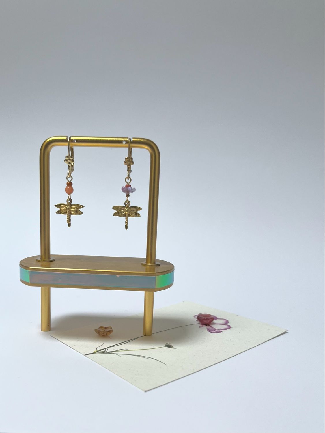 Double dragonflies &amp; petit dragonfly earrings