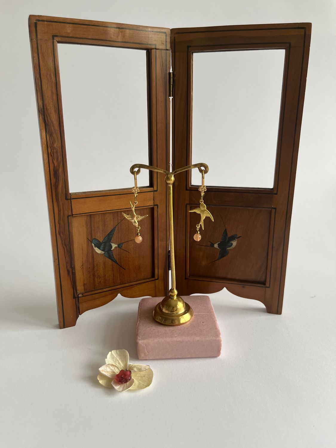 Flying swallows earrings