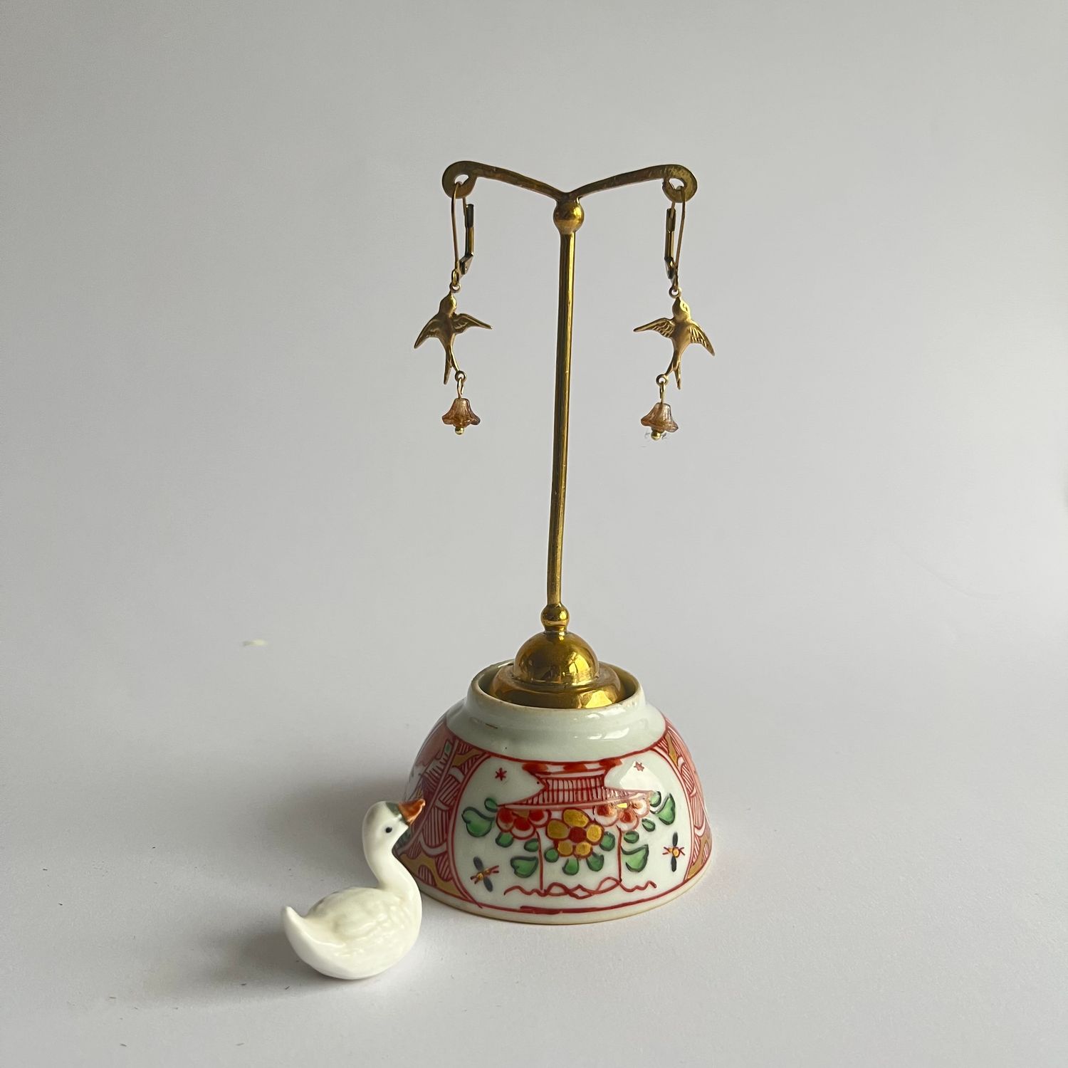 Flying swallows earrings