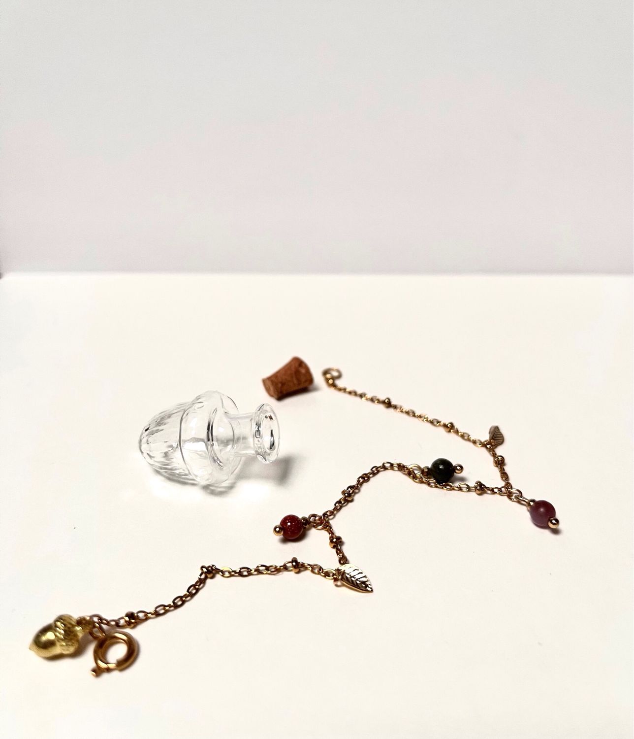 Acorn &amp; berries bracelet in a bottle