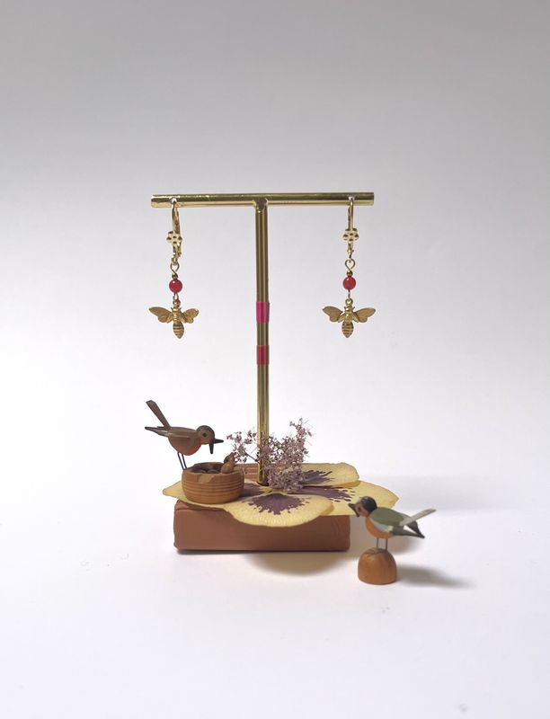 Double bee earrings