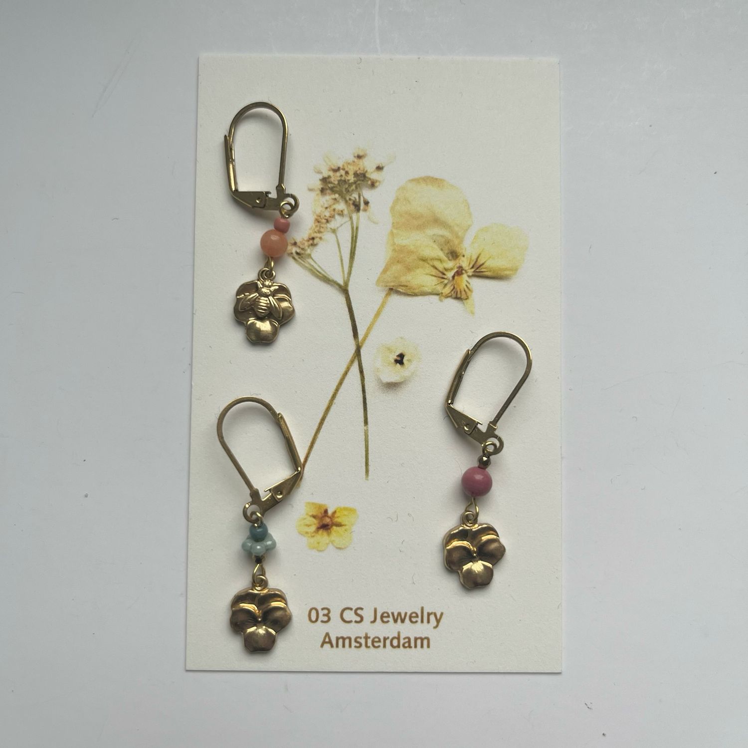 Pansy earrings