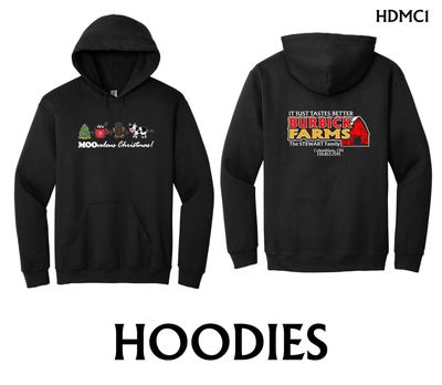 Christmas Cookies &amp; Cocoa With Cows Hoodie