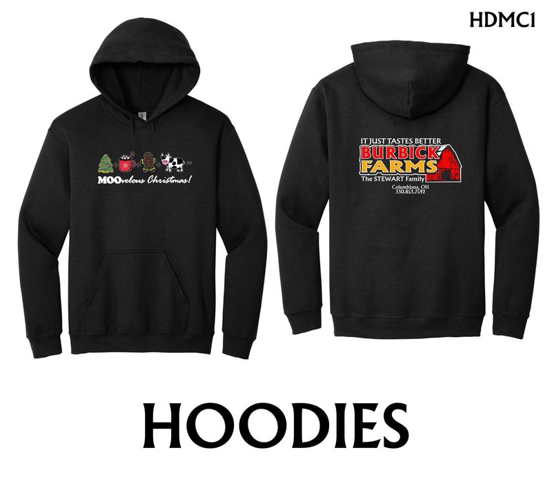 Christmas Cookies &amp; Cocoa With Cows Hoodie