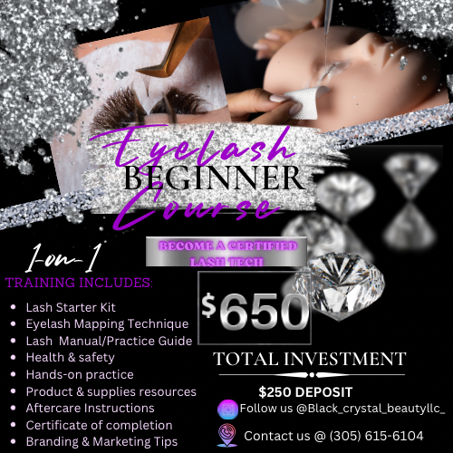 1-on-1 in class Eyelash Extension Beginner Course