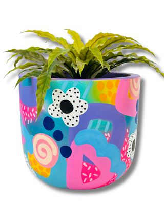 HAND PAINTED PLANTER - SMALL