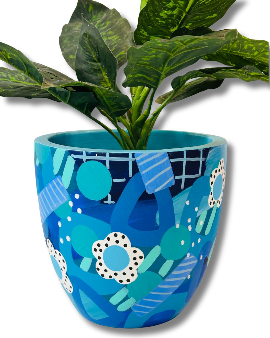 HAND PAINTED TERRACOTTA POT