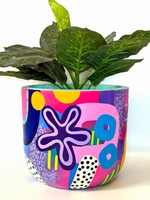 HAND PAINTED PLANTER - LARGE