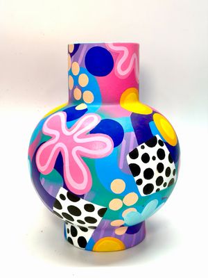 Hand Painted Bubble Vase