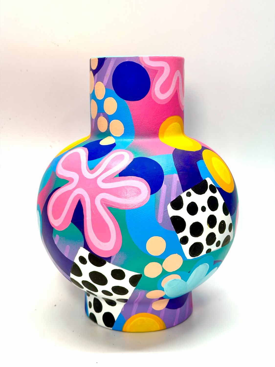 Hand Painted Bubble Vase