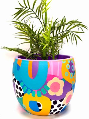 HAND PAINTED PLANTER - LARGE